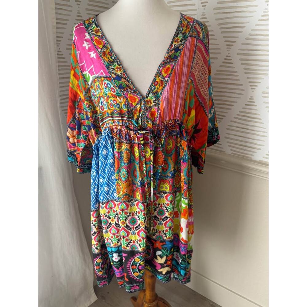 Ruby Yaya Women’s Large Colorful Kimono Tunic Dress